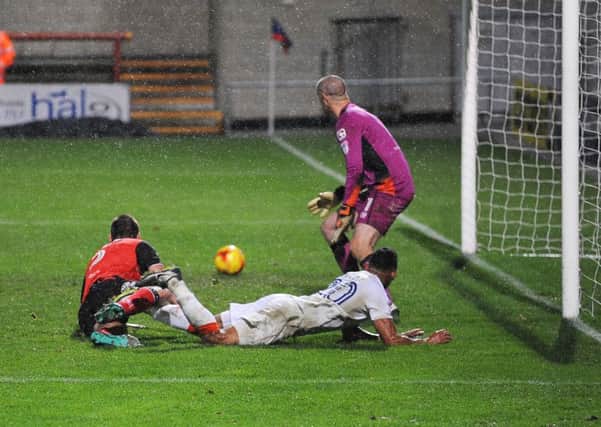 Isaac Vassell comes close to a second for Luton at Morecambe