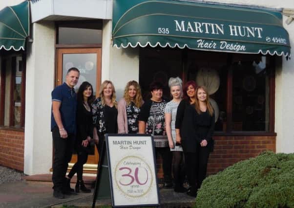 Martin Hunt Hair Design in Stospley is celebrating 30 years in the business