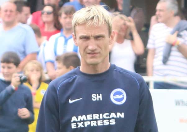Former Brighton boss Sami Hyypia was at Luton Town's training ground this morning. Pic: Angela Brinkhurst