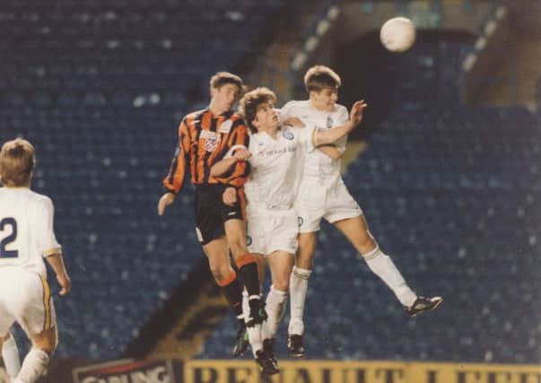 Matthew Upson plays for Luton against Leeds in the FA Youth Cup back in 1997