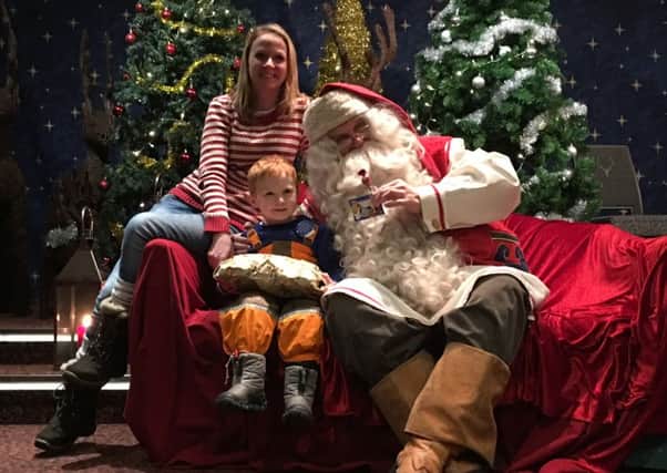 Little Luton lad Mason Gibbs and mum Rebecca meet Santa in Lapland, courtesy of the charity When You Wish Upon a Star