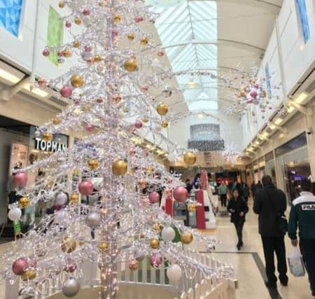 The Mall wrapping stations will be at the Christmas tree near Boots