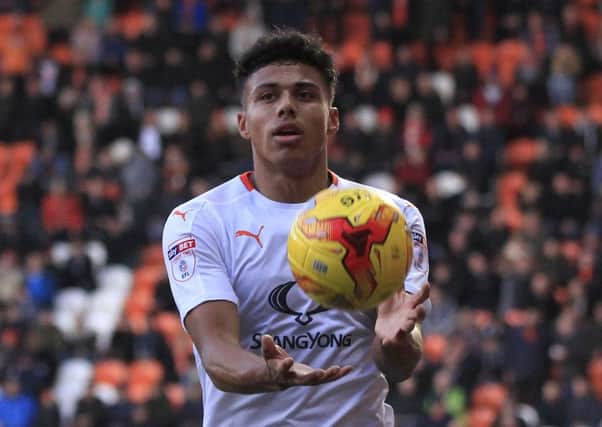 James Justin in action against Blackpool on Saturday