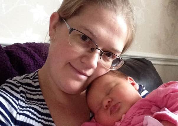 Baby Olivia Jane with Houghton Regis mum Samantha Blank who donated her cord blood after the birth