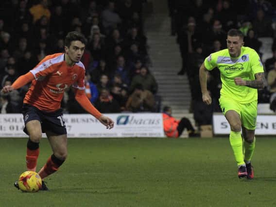 Alex Gilliead in action against Colchester