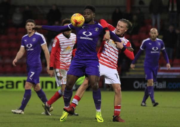 Pelly-Ruddock Mpanzu in action against Crewe