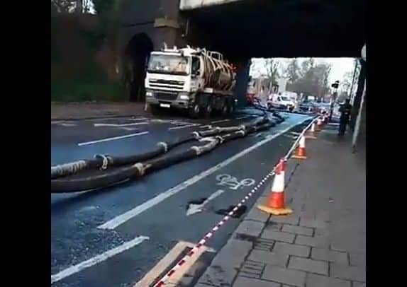 Thames Water carrying out repairs in New Bedford Road