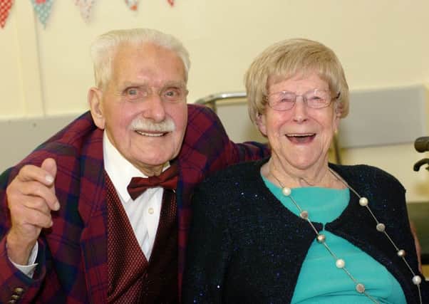Luton's Etty Morris celebrates her 100th birthday with fellow centenarian Roy Wightman