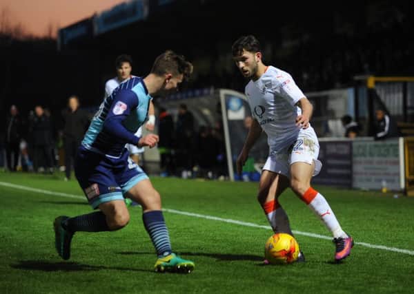 Luke Gambin on his Town debut against Wycombe