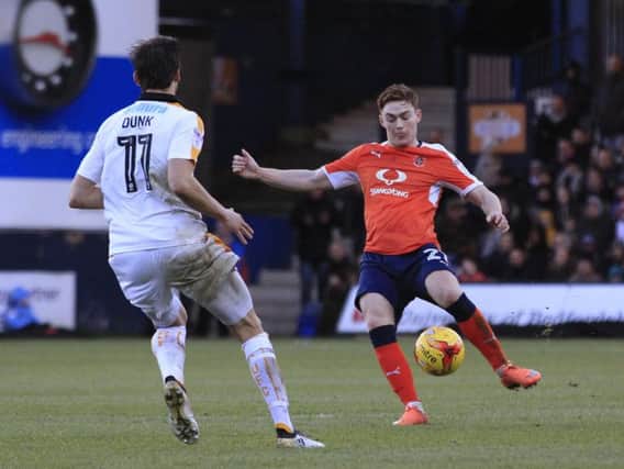Jack Senior starts another attack for Luton against Cambridge