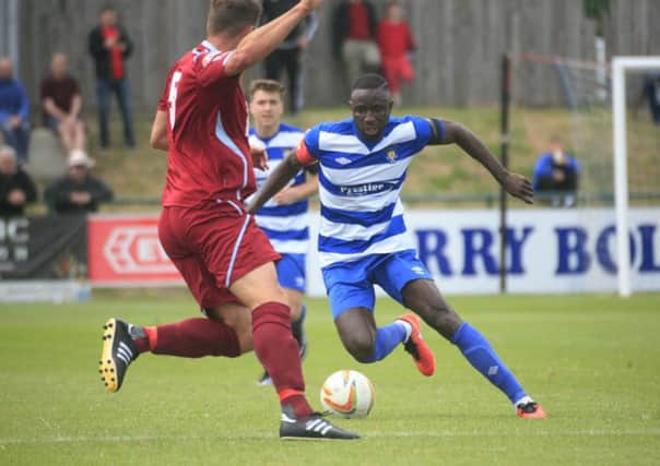 Dunstable Town Adam Pepera netted his side's only goal