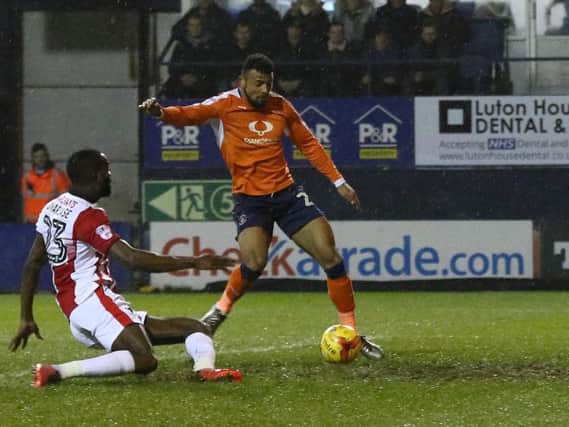 Isaac Vassell saw this chance go begging against Cheltenham on Tuesday night