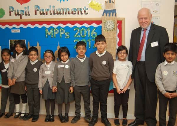 MP Kelvin Hopkins visited William Austin Infant School to discuss his role at the House of Commons
