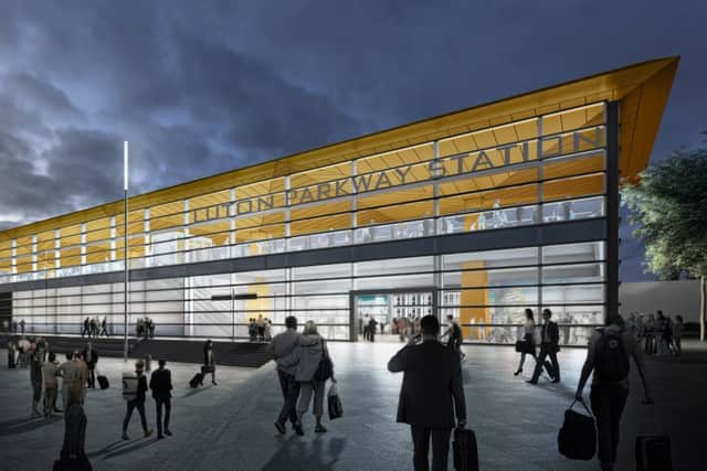 An artist's impression of Parkway station at night