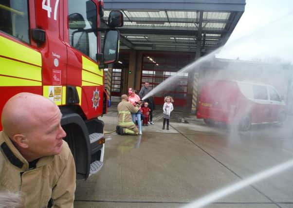 White Watch members of Dunstable Fire Station gave young burns survivors a memorable day out when they hosted an event for the Children's Burns Club