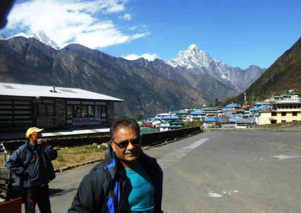Rajesh at Everest base camp. He is now climbing in Nepal.