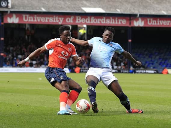 Pelly-Ruddock Mpanzu in action against Blackpool