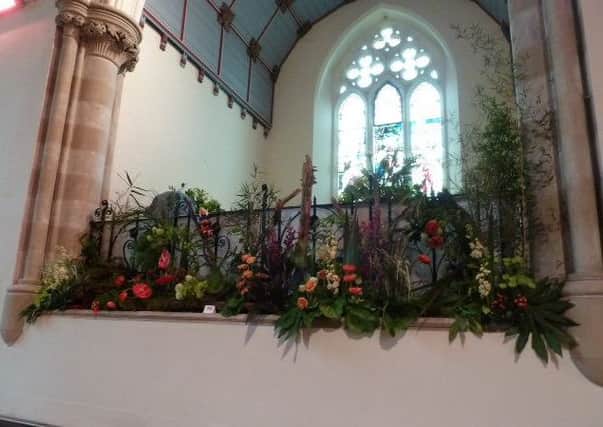One of the stunning arrangements at a previous Flower Festival