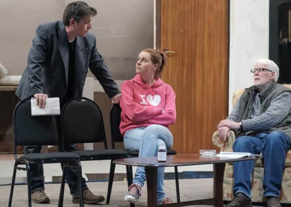 Iain Wood, Leanne Lyndsey White and Alistair Brown in The Business of Murder