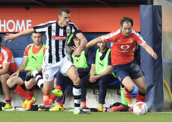 Hatters striker Danny Hylton capped a superb season with four awards last night