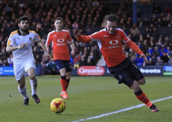 Town striker Jack Marriott scored against Derby County this afternoon