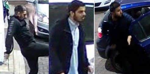 Three images of people the police would like to speak to