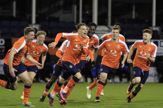 Jack Snelus celebrates his goal against Dagenham & Redbridge in the FA Youth Cup