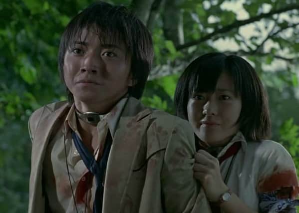 A shot from the legendary Japanese film Battle Royale, coming to the Hat Factory on Friday July 14