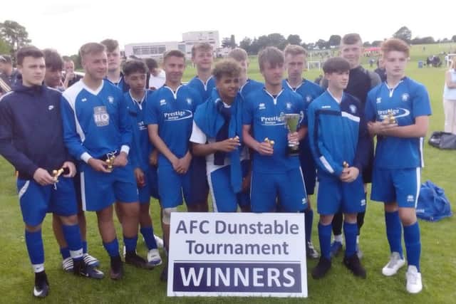AFC Dunstable youngsters celebrate victory