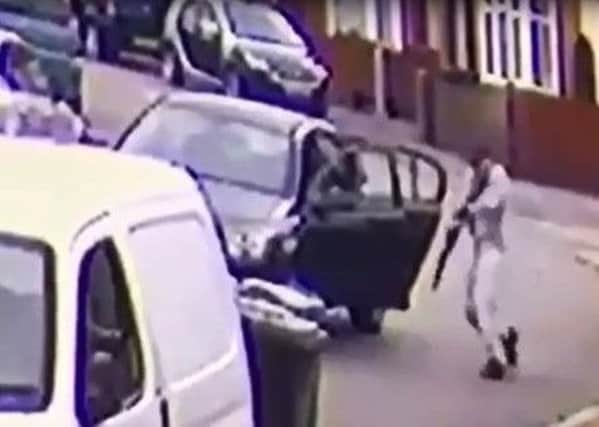 CCTV footage of shots being fired in St Ethelbert Avenue