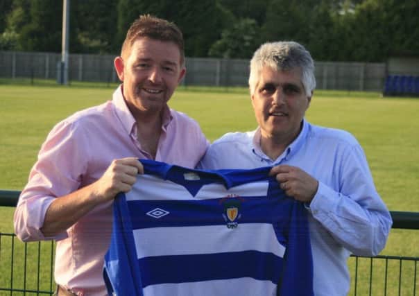 Dunstable Town manager Tony McCool with interim chairman Alex Alexandrou