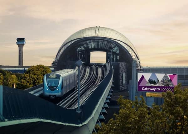 An artist's impression of the new light rail link.