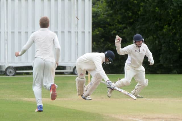 Luton Town & Indians lose a wicket against Ampthill on Sunday