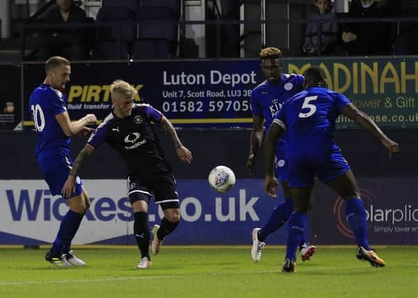 Craig Sibbald in action against Leicester City