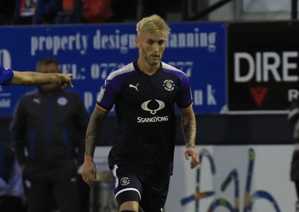 Craig Sibbald in action for Luton against Leicester