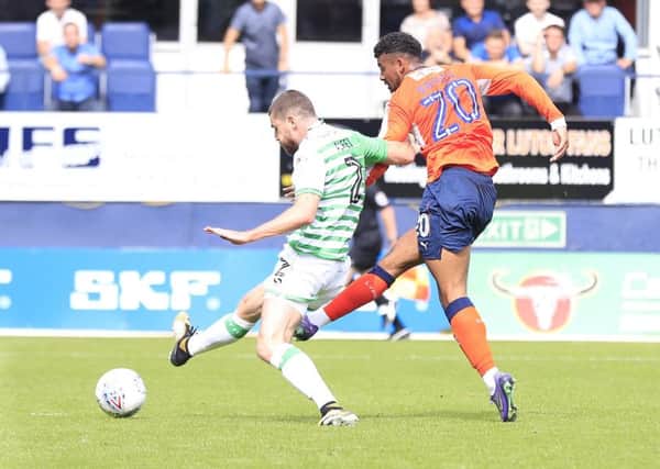 Isaac Vassell scores for Luton against Yeovil on Saturday