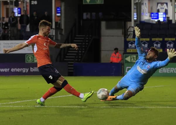 Jordan Cook goes close against Ipswich on Tuesday night