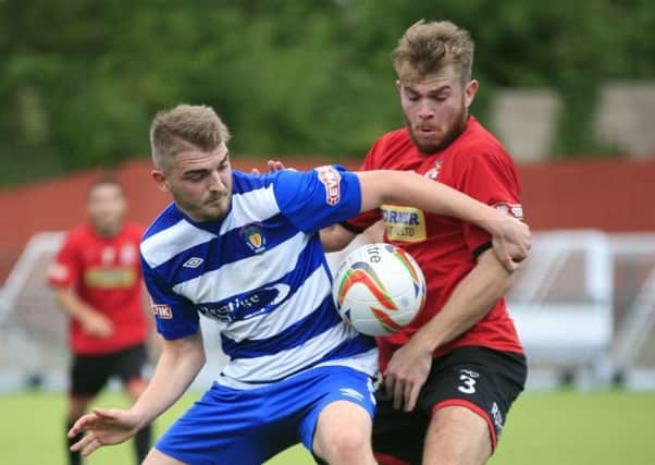 Ben Collins in action for Dunstable Town on Saturday - pic: Chris White