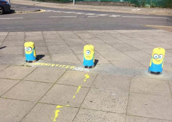 The Minions survived several weeks before being painted over by the council. Photo: John Maher