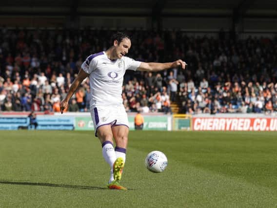 Danny Hylton puts a cross in against Wycombe