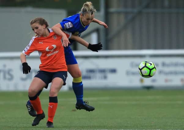 Jodie Bellinger in action for Luton Town Ladies