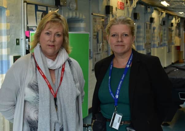 PCC Kathryn Holloway and new prison govenor Helen Clayton-Hoar
