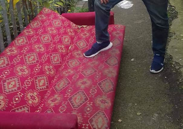 This sofa has been dumped in Beech Path