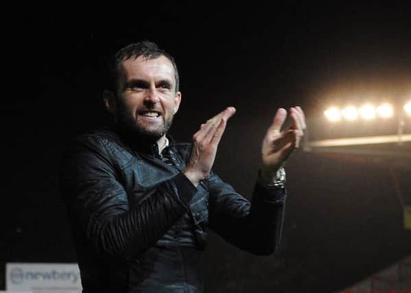 Hatters boss Nathan Jones applauds Town's fans after beating Exeter 4-1